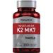 Piping Rock K2 MK7 Vitamin Supplement | 100 mcg | 180 Vegetarian Capsules | Non-GMO Gluten Free