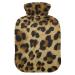 Hot Water Bottles with Cover Leopard Hot Water Bag for Pain Relief for Women Girls Kids Warm Water Bag 2 Liter
