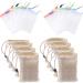 Soap bags 10 pieces of sisal soap bag nature with 10 pieces of soap bag nylon soap bag for solid soap soap network for body peeling