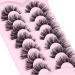 Lashes Fluffy False Eyelashes Natural Look Wispy Cat Eye Flat Lashes 3D Fluffy Eyelashes Natural Fake Lashes 18mm Strip Lashes Pack 7 Pairs Fluffy Clear Band - Buy Online on GoSupps.com