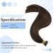 Youngsee Nano Ring Hair Extensions - Real Brown Ombre 60cm 50g - Medium Brown Nano Beads for Women - Buy Online on GoSupps.com