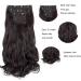 ZAIQUN Clip in Hair Extensions Straight Curly Wavy 4 Pieces Set Thick Clip in on Synthetic Hair Extensions Hairpieces for Women 18" 24" 24 Inch Curly 24"--Dark Brown - Buy Online on GoSupps.com