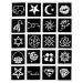 Temporary Tattoo Set: 4 Cones, 3 Colors, 20 Stencils, 1 Bottle, 4 Nozzles - Buy Online on GoSupps.com