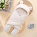 Yinuoday Baby Hooded Swaddle Blanket | Fleece Sleeping Bag for Newborn Boys and Girls - White - Buy Online on GoSupps.com
