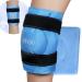 REVIX XL Knee Ice Pack Wrap Around Entire Knee After Surgery, Reusable Gel Cold Pack for Knee Pain Relief, Injuries, Swelling, Bruises, and Replacement Surgery Blue