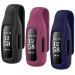HSWAI 3-Pack Clips Replacement for Fitbit Inspire 2, Soft Comfortable Silicone Clip 360°Protection Holder Accessory Compatible with Fibit Inspire 2 black / wine red / navy