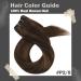 Moresoo Double Weft Human Hair Extensions #P2/8 18 Inch Darkest Brown/Chestnut Brown - 100g/Pack - Sew in Real Hair Extension - Buy Online on GoSupps.com