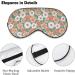 Daisy Flower Pattern Sleep Mask for Women | Adjustable Eye Shades Cover with Elastic Strap - Perfect for Travel & Relaxation - Buy Online on GoSupps.com