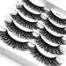 Outopen 3D Mink Lashes Natural Wispy False Eyelashes 15mm Fluffy Long Eye Makeup Tools 5 Pairs Pack | A01-Q1 (13-15MM) - Buy Online on GoSupps.com