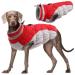 Kuoser waterproof dog coat cold weather winter warm jacket for small medium -sized dogs cozy dog sweater with fleece lined reflective puppy winter vest pet clothing xxxl red