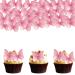 Alegre Tortendendeko edible butterflies for cake 48 pieces of pink butterflies eating paper Tortendeko cake decoration edible butterflies edible cupcake topper muffin decoration edible for birthday