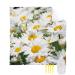 Watercolor Spring Blooming Daisy Flowers Beach Blanket Extra Large 95x80in Outdoor Waterproof Sandproof Picnic Blankets with Stakes Lightweight Beach Mat for Camping Travel Hiking White Farm Floral 95x80in Flowerzlh1872