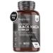 Black Maca Root Capsules 5550mg (High Strength) 180 Vegan Black Maca & Yellow Maca Capsules (6 Months Supply) - with L-Arginine Panax Ginseng Pepper - Zinc for Testosterone Levels & Metabolism