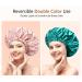 Mikimini Satin Hood for Curly Hair | Extra Large Double-Layer Sleep-Hair Hood | Stylish Green & Pink Silk Hood for Women - XL Size - Buy Online on GoSupps.com