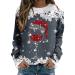 Women's Christmas Sweatshirts Cute Snowman Penguin Print O-Neck Raglan Top Shirt Pullover Comfy Warm Xmas Jumper Winter Long Sleeve Tops Loose Tunic Top Sweaters Z21-dark Gray M