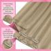 Youngsee 30cm Clip-In Real Hair Extensions - Blond & Middle Blond Strands 80g #16/230cm (7PCs) - Smooth & Easy to Use - Buy Online on GoSupps.com