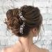 Iyou Silver Bride Hairpins - Pearl Flower & Rhinestone Wedding Hair Accessories for Women & Girls (2pcs) - Buy Online on GoSupps.com
