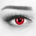 Buy Meralens Red Black Crazy Contact Lenses - Annual Strength -1.00 Diopters for Mardi Gras Carnival Halloween | Top Quality with Container - Buy Online on GoSupps.com