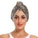 Leopard Print Cheetah Animal Hair Towel 2 Pack Super Absorbent Hair Drying Towel Quick Dry Hair Turbans Head Towel with Button Twisty Wrap for Women Girls