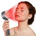 Scienlodic 2-in-1 Red and Blue Light Therapy for Face Body - Portable Rechargeable Red Light Therapy Wand Device for Skin Back Muscle Knee Joint Shoulder Pain - 24 LEDs(Grey)