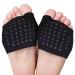 Zakasa Bale cushion forefoot cushion midfoot pads: foot cushion with gel silicone pads soft midfoot pads for women and men size xl black 1 pair black XL