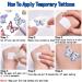 120 Glitter + 20 Luminous Temporary Tattoos for Kids | Mermaid, Butterfly, Animal, Dinosaur, Pirate, Space Designs | Birthday Gift & Party Favors - Buy Online on GoSupps.com