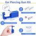 Evatage Disposable Ear Piercing Kit - 10 Pack Self Piercing Gun with Stainless Steel Earring Studs (Blue) - Buy Online on GoSupps.com