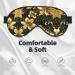 SSIMOO Black & Gold Floral Eye Mask - Ultra-Soft Light-Blocking for Comfort & Restful Sleep | International Shipping - Buy Online on GoSupps.com
