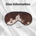 Red Brown Cowhide Eye Mask | Soft Adjustable Sleeping Mask for Men & Women | Comfortable Nighttime Sleep - Buy Online on GoSupps.com
