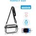 Clear Crossbody Messenger Bag - Stadium Approved for Work, Travel, Concerts & Sports | Black - Buy Online on GoSupps.com
