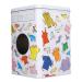 Laundry Tin Container with Lid Washing Machine Appearance Powder Detergent Container Multifunctional Glossy Rounded Corners Perspective Window for Storage Art supplies
