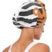 Super Absorbent Tiger Striped Hair Towel 2 Pack | Quick Dry Hair Turbans with Button Wrap for Women & Girls - Buy Online on GoSupps.com