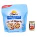 Italian Gourmet E.R. Lot of 3 cereal heart of hazelnut without added sugar sugar-free biscuits with creamy hazelnut heart 180 g + Italian Gourmet pulp 400 g