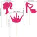 Ephlyn 24Pcs Hot Pink Glitter Princess Cupcake Toppers Doll Head High Heel Cupcake Topper Girl Birthday Theme Cupcake Picks for Baby Shower Girls Birthday Party Supplies Rose Red Style 3 Rose Red - Buy Online on GoSupps.com