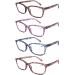 DOOViC 4 Pack Computer Reading Glasses Blue Light Blocking Anti Eyestrain Spring Hinge Stylish Readers for Women 2.00 Strength 4 Colors 2.0 x