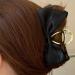 Bow Clips for Women - Satin Hairclips | Nonslip Claw Clip Big Bow Hair Barrette Hair Dress Up Accessories for Birthday Show Black - Buy Online on GoSupps.com