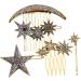 FOMIYES 3 Sets Star Moon Hairpin Retro Hair Side Comb Star Hair Accessories Metal Hair Clips Moon Decorations Wedding Headpiece for Bride Star Decor Alloy Rhinestones Hair Piece Bridesmaid - Buy Online on GoSupps.com