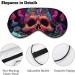 Blacklight Skull Flower Sleep Eye Mask | Elastic Strap | Unisex Eye Mask for Sleep, Travel, Nap - Buy Online on GoSupps.com