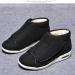 Winter Fleece Diabetic Shoes for Women - Adjustable Edema Sneakers for Arthritis & Swollen Feet - Size 12 Black - Buy Online on GoSupps.com