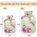 NAANLE 2L Hot Water Bottle with Watercolor Flower Cover - Relieve Back Pain & Enhance Heat Therapy - Transparent Design for Hand & Neck Comfort - Buy Online on GoSupps.com