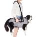 Ownpet's wearing aid dishes lifting dishes carrying for large dogs full body dishes carrying bag with shoulder strap soft waterproof adjustable gray XXL