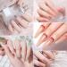 DMQ Poly Gel Nail Kit - Clear & Nude Builder Gel Set for Nail Extensions | Starter Kit for Beginners with Form, Brush, and Cuticle Remover - Buy Online on GoSupps.com