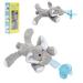 Plush Elephant Pacifier Holder with Detachable Silicone Soothie Pacifier for 0-12 Months - Buy Online on GoSupps.com