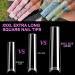 Chnaivy 600pcs XXXL Tapered Square No C Curve Acrylic Nail Tips - Clear 3XL Long Press on Nails - Half Cover Fake Nail Tips for Salon & DIY Nail Art - Buy Online on GoSupps.com