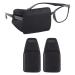 eZAKKA Eye Patches for Adults, Eye Patch for Glasses Silk Patch for Lazy Eye Amblyopia Strabismus and After Surgery (Black + Black)