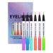 Teksome Coloured Liquid Eyeliners Shimmer Waterproof Eyeliner Long-Lasting Pigmented Makeup Pen for Girls and Women Evening Party Show