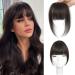 Clip In Bangs 100% Human Hair Bangs Clip In Hair Extensions Clip On Bangs Dark Brown Clip In Bangs Real Human Hair Fake Bangs For Natural Hair French Bangs Dark Brown