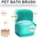 Bubble Brush for Dogs - Pet Shampoo Scrubber & Massager | Soft Silicone Bath Brush for Long & Short Haired Pets - Blue - Buy Online on GoSupps.com