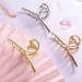 Shop Stylish Pop Full 3-Piece Large Metal Hair Clips for Women | Slipproof Hair Needles - Rose Gold Silver & Gold - Buy Online on GoSupps.com