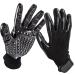 Bestbuy Pet Grooming Gloves - Improved Five Finger Design Rubber Glove Gentle Deshedding Brushes for Cats Dogs and Horses (Black)